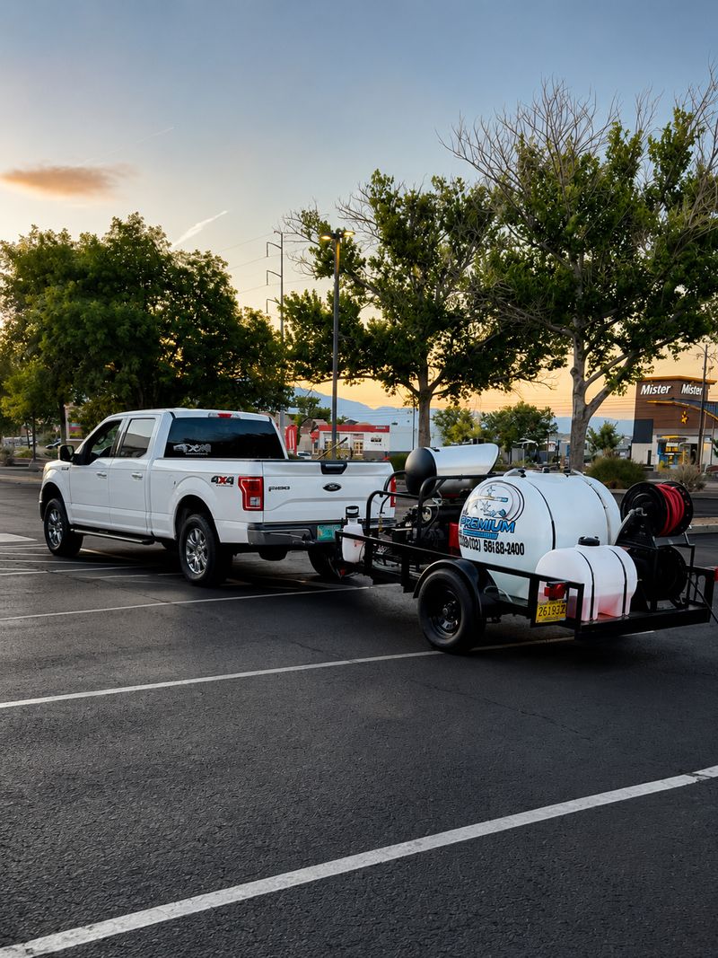 Premium Power Wash truck and hot water pressure washing trailer rig